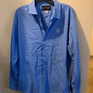 Mercedes-Benz Blue Dress Shirt for Men